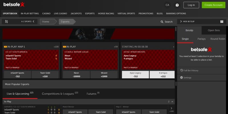 Betsafe eSports CA